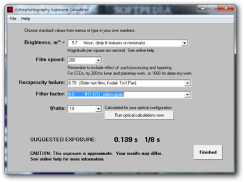 Astrophotography Calculator screenshot 2