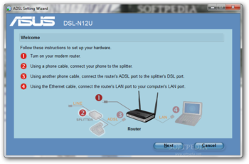 ASUS DSL-N12U B1 Wireless ADSL Router Utilities screenshot