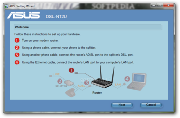 ASUS DSL-N12U Wireless ADSL Router Utilities screenshot