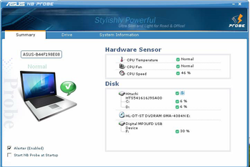ASUS NB Probe screenshot