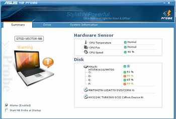 ASUS NB Probe screenshot 2