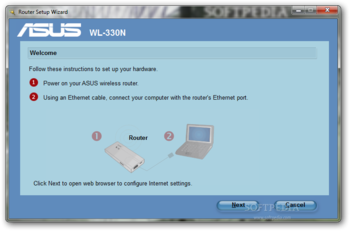 ASUS WL-330N Wireless Router Utilities screenshot