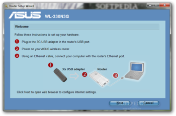 ASUS WL-330N3G Wireless Router Utilities screenshot