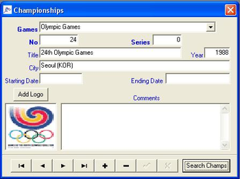 Athletics Results Database  screenshot 2