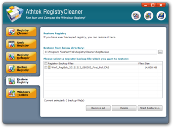 AthTek Registry Cleaner screenshot 8