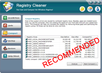 AthTek RegistryCleaner screenshot