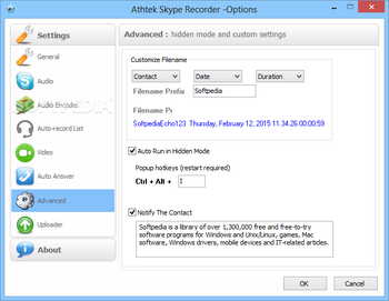 AthTek Skype Recorder screenshot 12