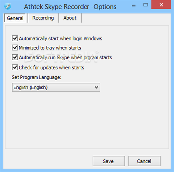 AthTek Skype Recorder Lite screenshot 3