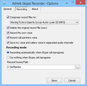 AthTek Skype Recorder Lite screenshot 4