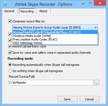 AthTek Skype Recorder Lite screenshot 5