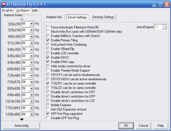 ATI Radeon RefreshRate Fix screenshot 2