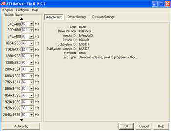 ATI Refresh Rate Fixer screenshot