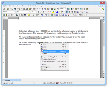 Atlantis Word Processor screenshot