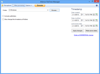 Atlence FileTime Manager screenshot 2
