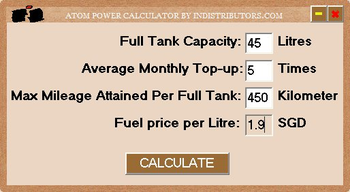 Atom Power Calculator screenshot
