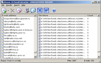 Atomic CD Email Extractor screenshot 3