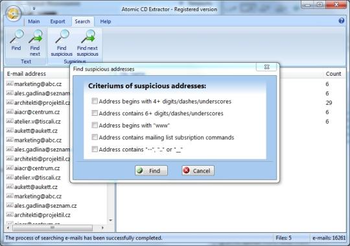 Atomic CD Email Extractor screenshot 2