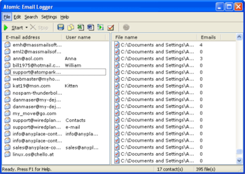 Atomic Email Logger screenshot