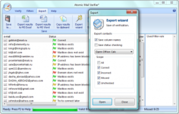 Atomic Mail Verifier screenshot