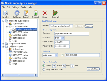 Atomic Subscription Manager screenshot 2