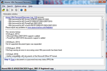 Atomic VBA Password Recovery screenshot