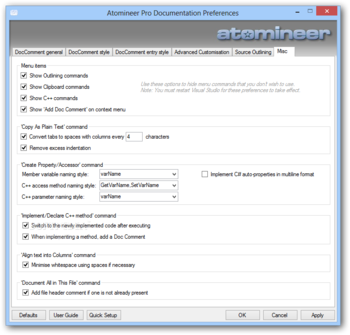Atomineer Pro Documentation screenshot 10