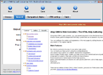 Atop CHM to Web Converter screenshot