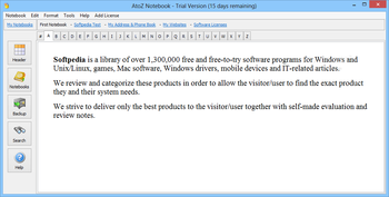 AtoZ Notebook screenshot