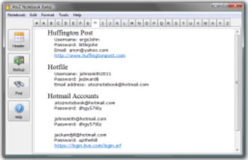 AtoZ Notebook Free screenshot