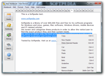 AtoZ Notebook - Free Edition screenshot