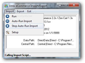 Atrex eCommerce Import/Export screenshot