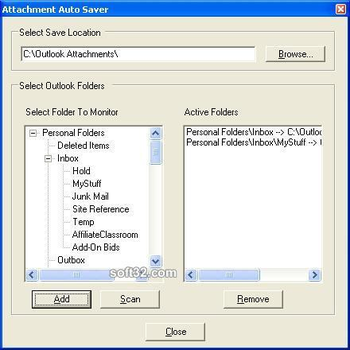 Attachment Auto Saver for Outlook screenshot 3