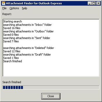 Attachment Finder for Outlook Express screenshot