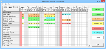 Attendance Planner screenshot