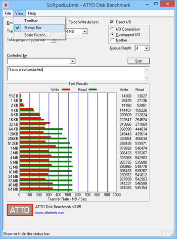 ATTO Disk Benchmark screenshot 3