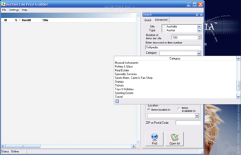 Auction Low Price Grabber Software screenshot