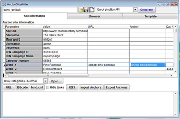 AuctionSiteWriter screenshot 2