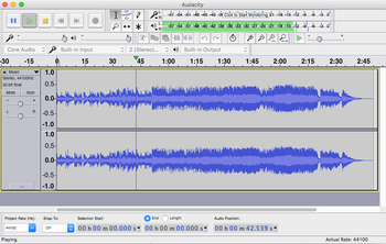 Audacity screenshot 2