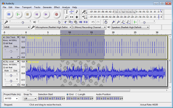 Audacity screenshot 3