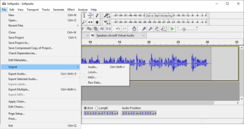 Audacity screenshot 2