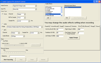 Audio Capture Pro SDK ActiveX screenshot