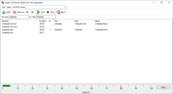 Audio CD Burner Studio screenshot