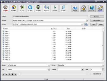 Audio CD Grabber screenshot