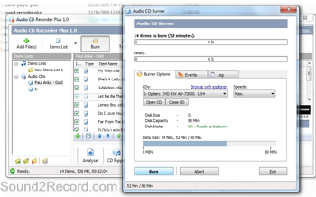 Audio CD Recorder Plus screenshot