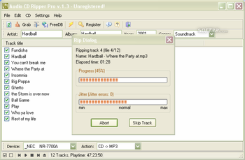 Audio CD Ripper Pro screenshot