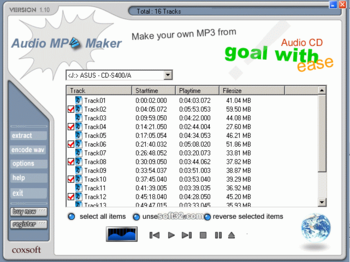 Audio CD to MP3 Maker screenshot 2