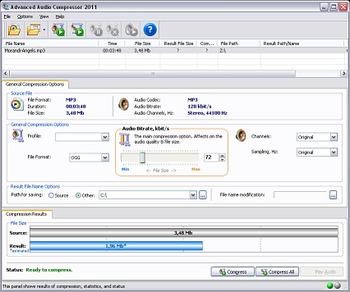 Audio Compressor screenshot