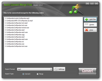 Audio Convert Merge Free screenshot