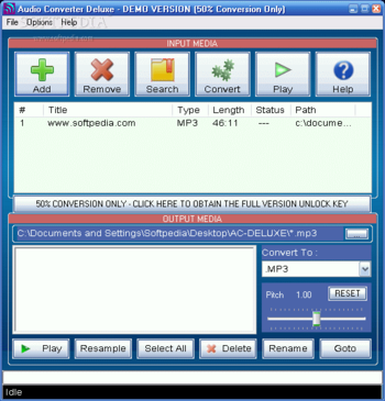 Audio Converter Deluxe screenshot