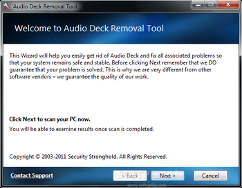 Audio Deck Removal Tool screenshot
